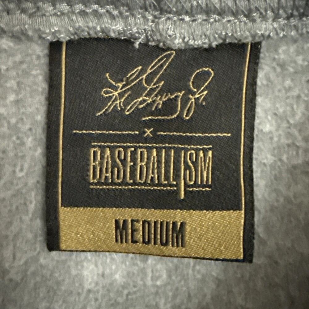 Ken Griffey Jr Hoodie M Gray Your Favorite Player Bubble Gum Gold #24 The Kid - Picture 2 of 15